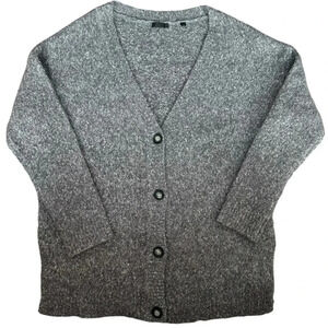 Women's Gray Button-Up Sweater